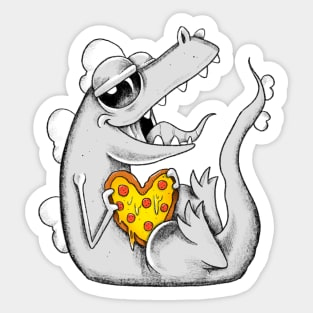 Love and pizza Sticker